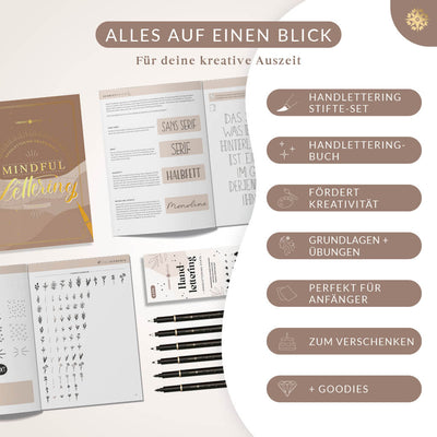 "Handlettering Starter"-Set (Buch + Stifte)